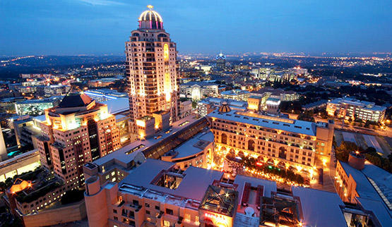 Sandton Hotels by night.